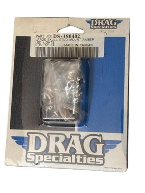 Vintage/NOS Drag Specialties DS-190402 Large Skull Stud-Mount Amber LED Light